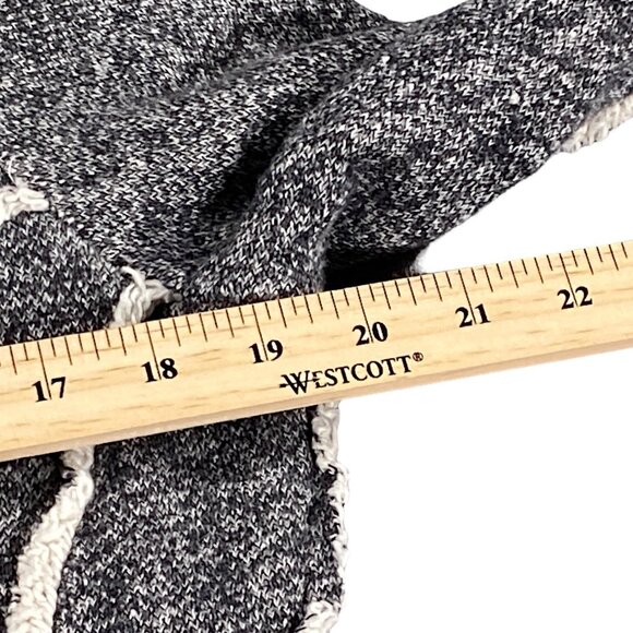 Shabby Chic Jacket Womens M Gray Heather Melange Distressed Raw Edge Grunge Y2K - Picture 12 of 16